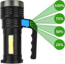 Lanterna Searchlight LED Recarregável com COB Lateral