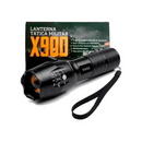 Lanterna X900 Recarregável com Zoom e Bateria Extra