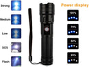 Lanterna Tática LED LE-8300 com Zoom e Bateria Recarregável