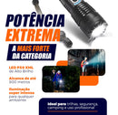 Lanterna Tática LED LE-8300 com Zoom e Bateria Recarregável