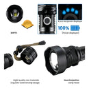 Lanterna Tática LED Recarregável XHP-70 com Zoom