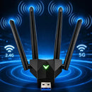 Adaptador Wi-Fi USB Dual Band 2.4 GHz e 5 GHz KP-AW163