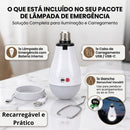 Lâmpada de Emergência LED 20W Recarregável E27 Bivolt